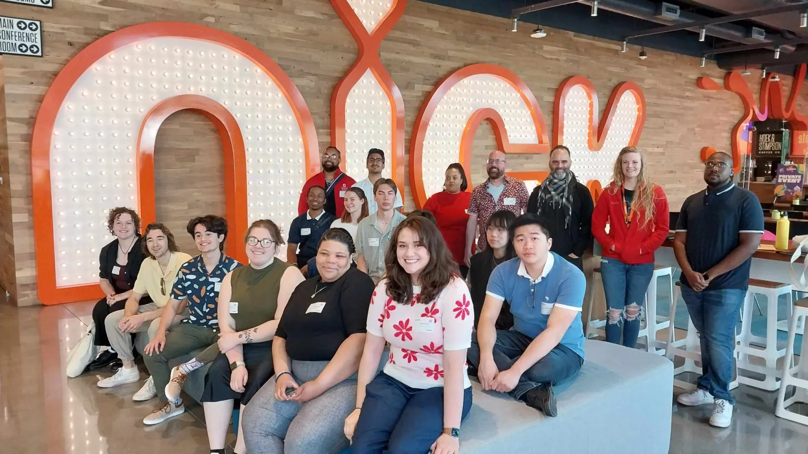 Students outside of the Nickelodeon Animation Studio
