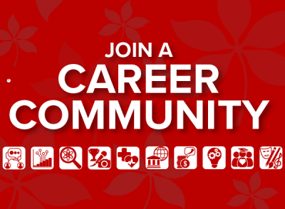 Join a Career Community (graphic text with Career Community icons)