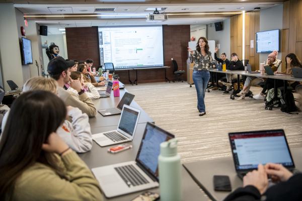 Students sitting in on a class.