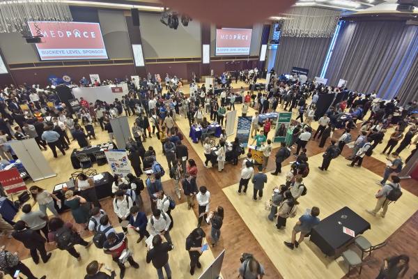 Image of the floor of the Tech and Analytics Career Fair