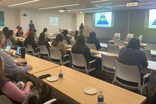 Students visiting Nationwide Children's Hospital