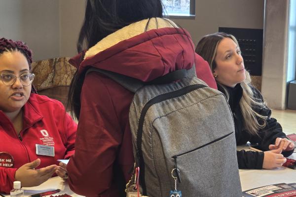 Two Career Coaches speak to students about the Career Accelerator Fund